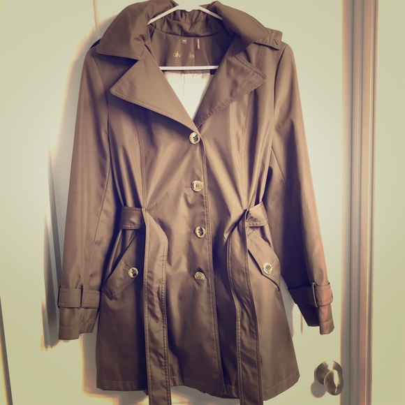 petite trench coat with hood